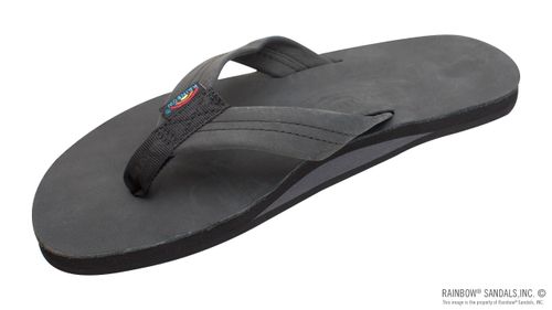 Rainbow Men's Prem Leather 1in BLACK