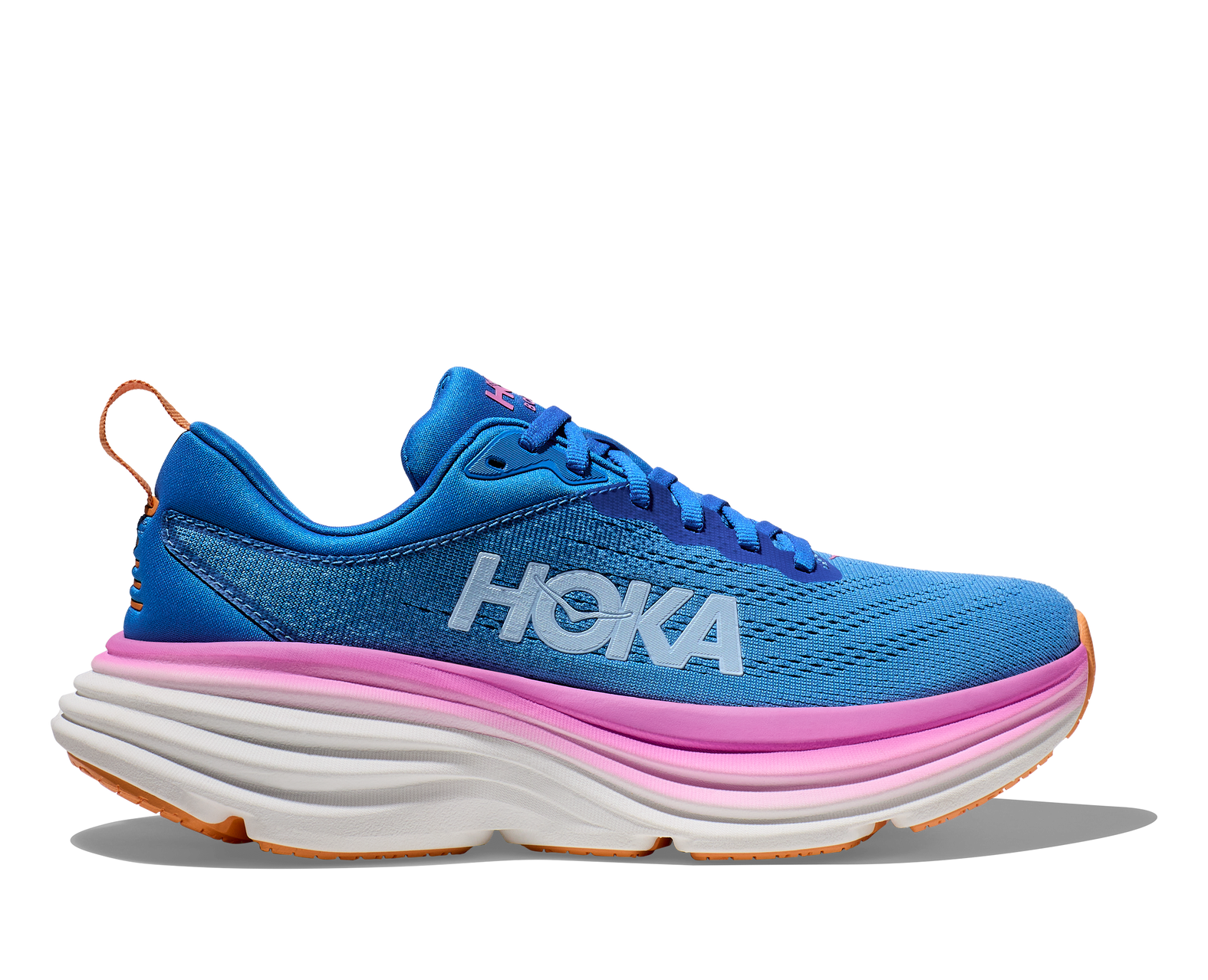 HOKA BONDI8 23cm ブルー×ピンク Hoka WOMEN'S BONDI 8 BLUE/PINK